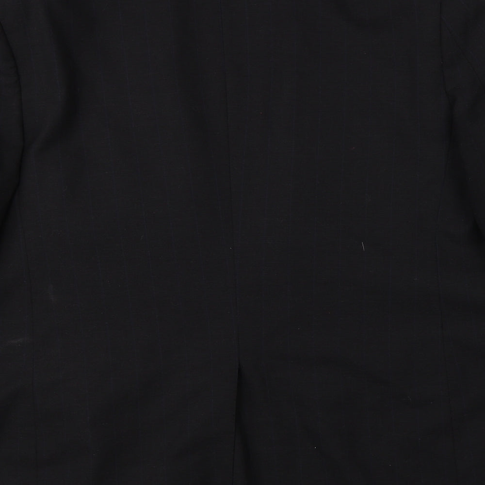 Syed Bawkher & Co Mens Black Jacket Suit Jacket Size 38
