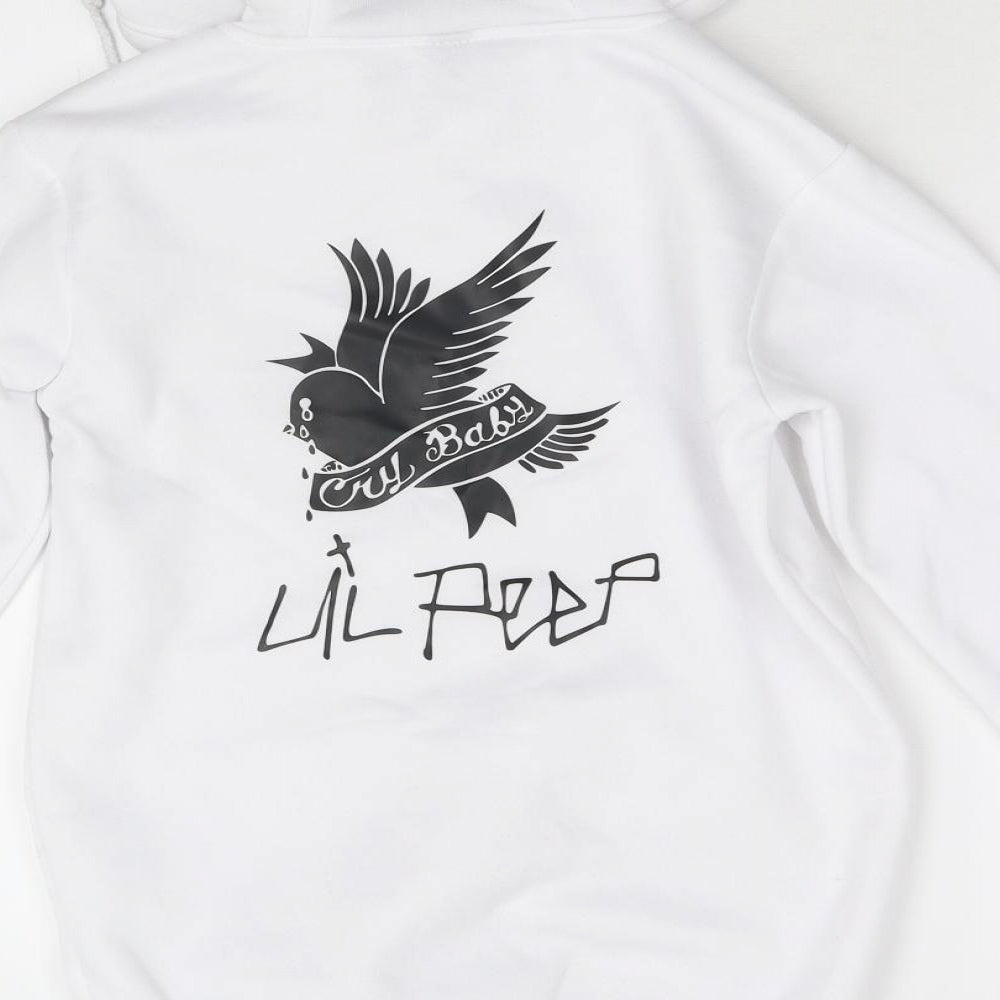 Cry Baby Womens White Pullover Hoodie Size 2XS