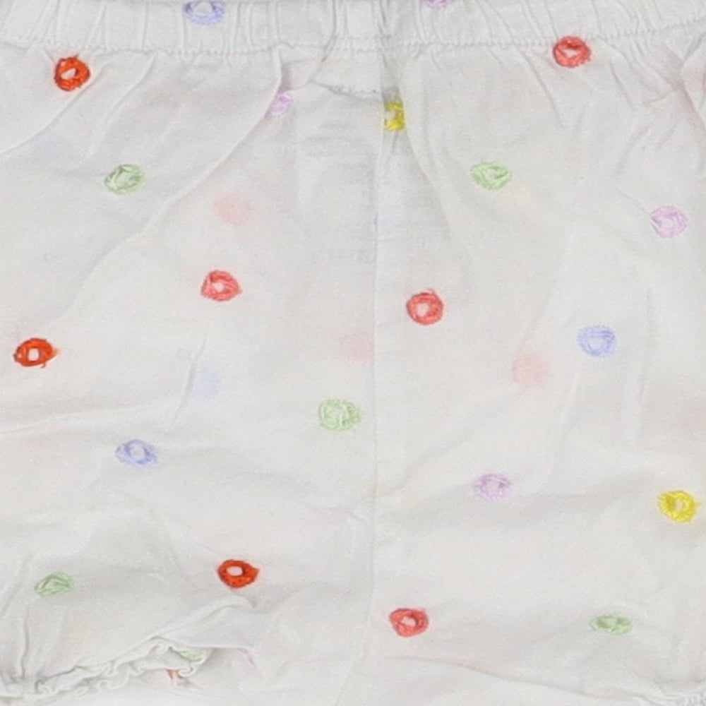 marese Girls White Cropped Trousers Size 6-9 Months - shorts