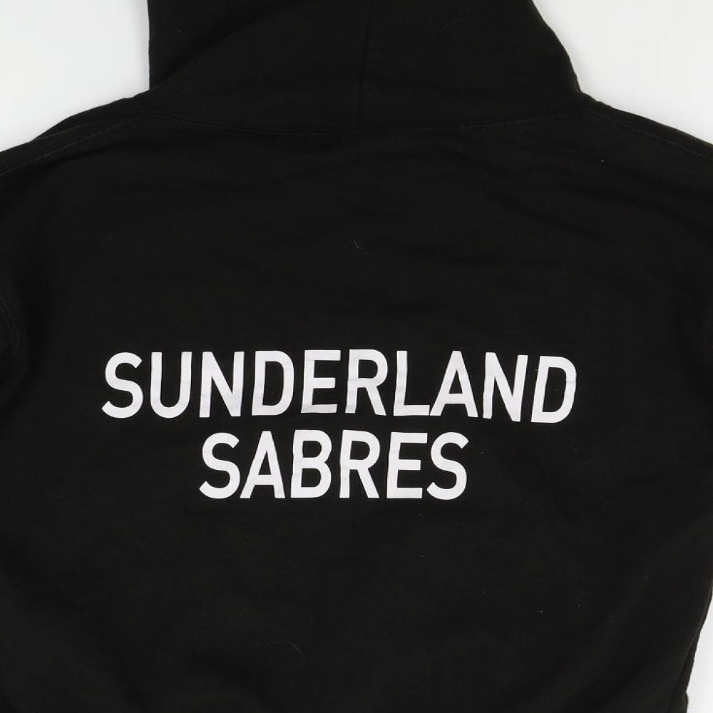 Just Hoods Boys Black Pullover Hoodie Size 9-10 Years - sunderland sabres
