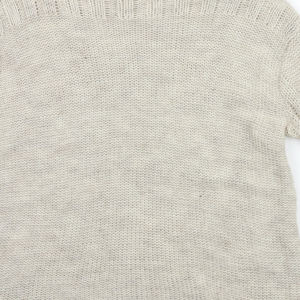 Preworn Womens Beige Knit Pullover Jumper Size 6