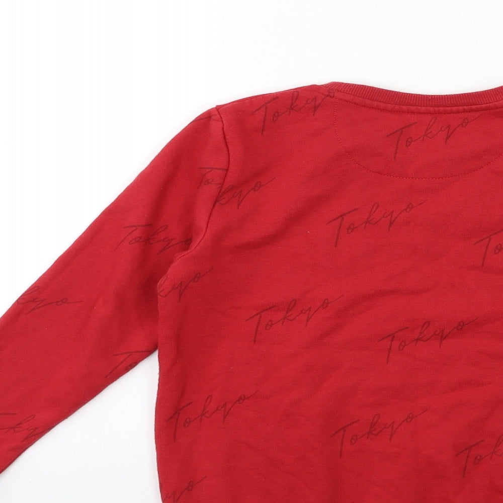 Primark Boys Red Pullover Sweatshirt Size 10 Years