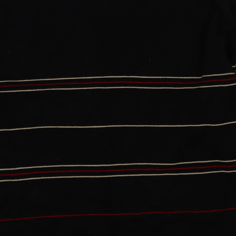 OPUS Womens Black Striped Cardigan Jumper Size L