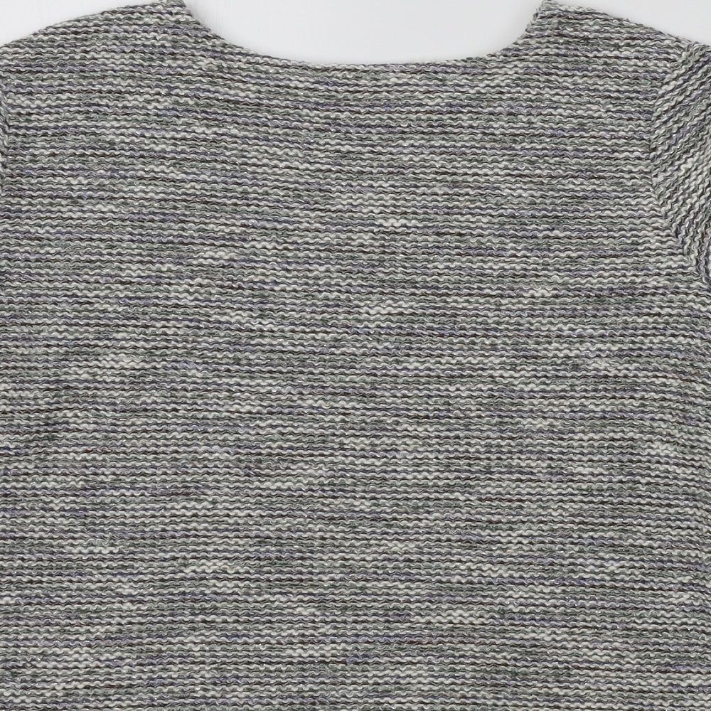 Zara Womens Ivory Pullover Jumper Size M - sparkle detail