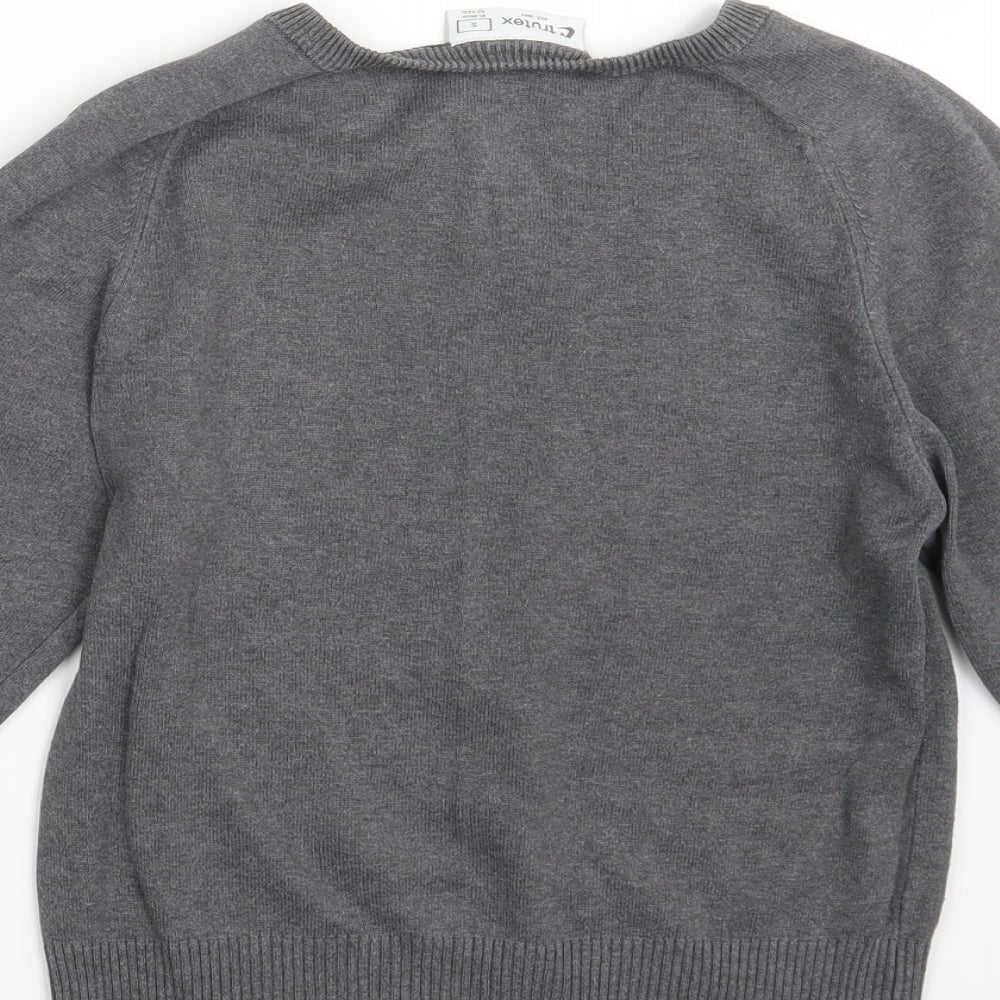 Tru Tex Mens Grey Pullover Jumper Size S