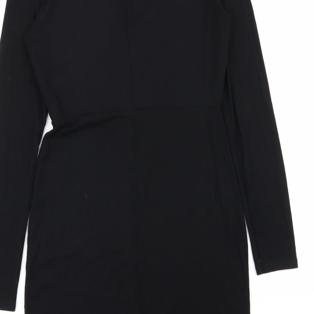 Topshop Womens Black A-Line Size 10