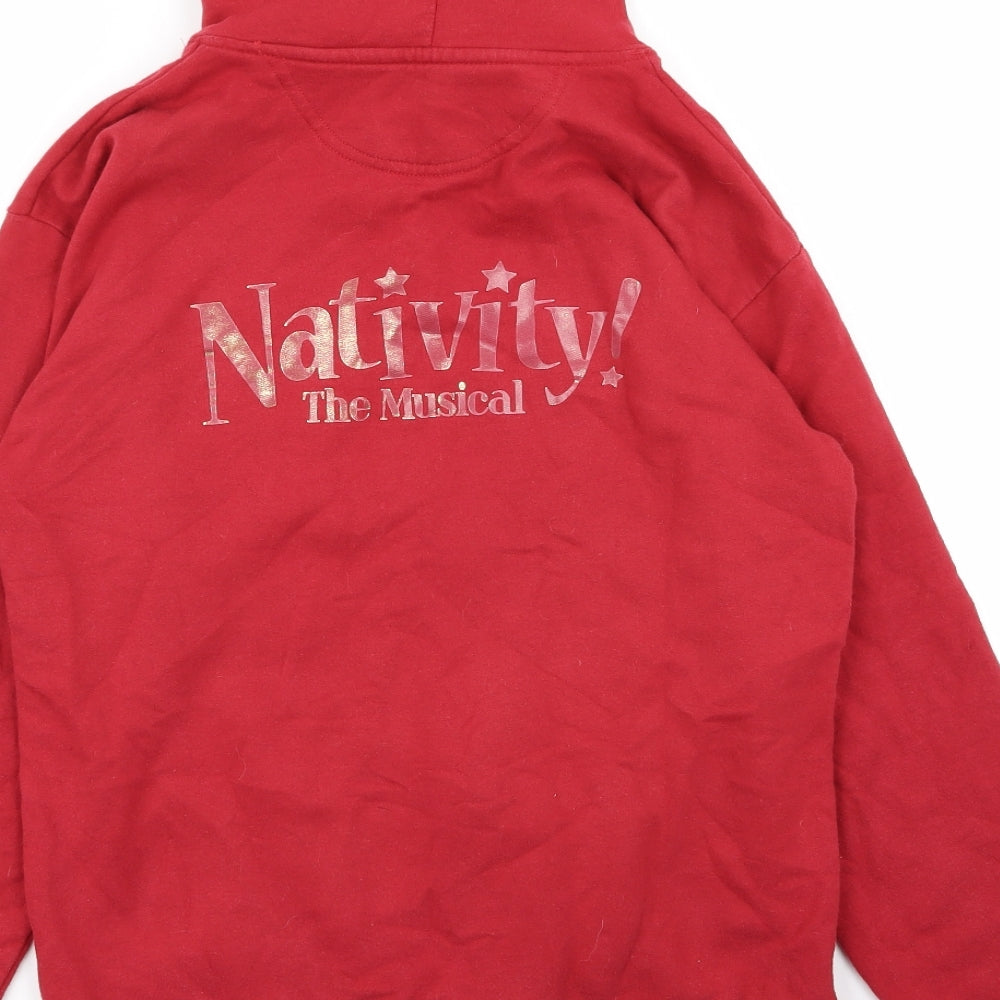 Anvil Womens Red Full Zip Jumper Size S - nativity