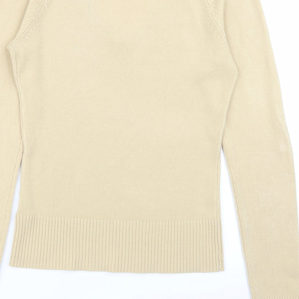 H&M Womens Beige Pullover Jumper Size XS