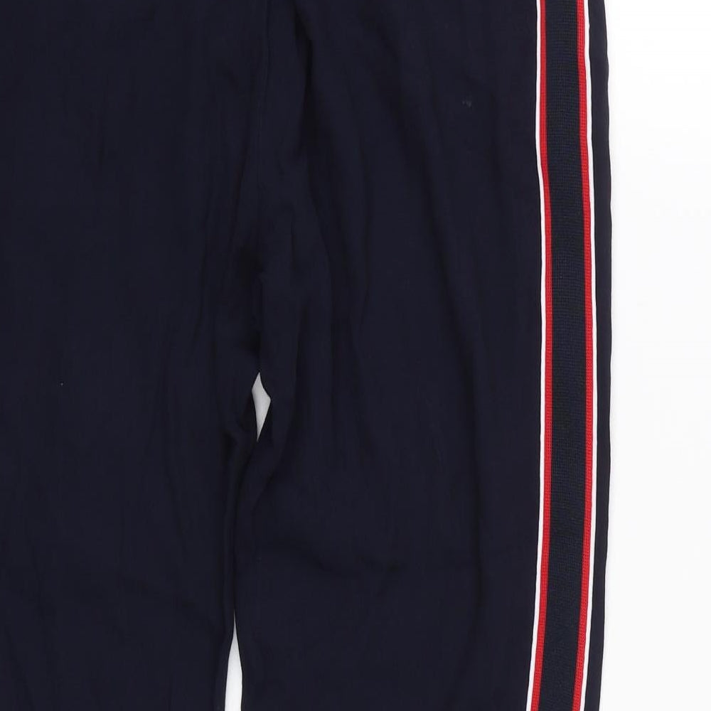Marks & Spencer Womens Blue Striped Capri Trousers Size 10 L22.5 in