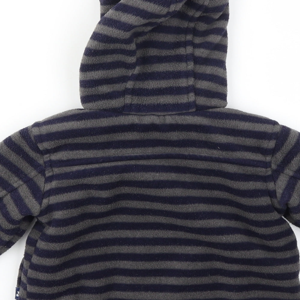 Debenhams Boys Blue Striped Basic Jacket Jacket Size 6-9 Months