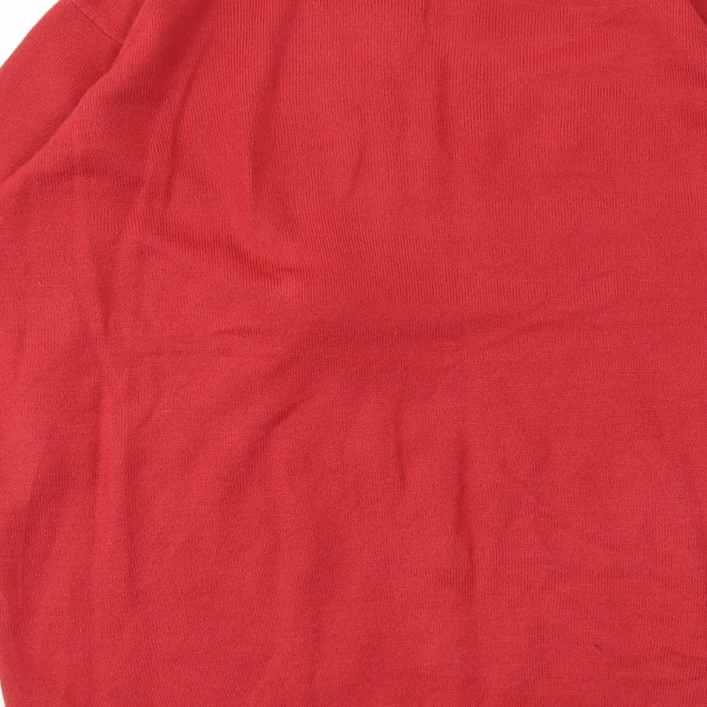 Livergy Womens Red Animal Print Pullover Jumper Size M