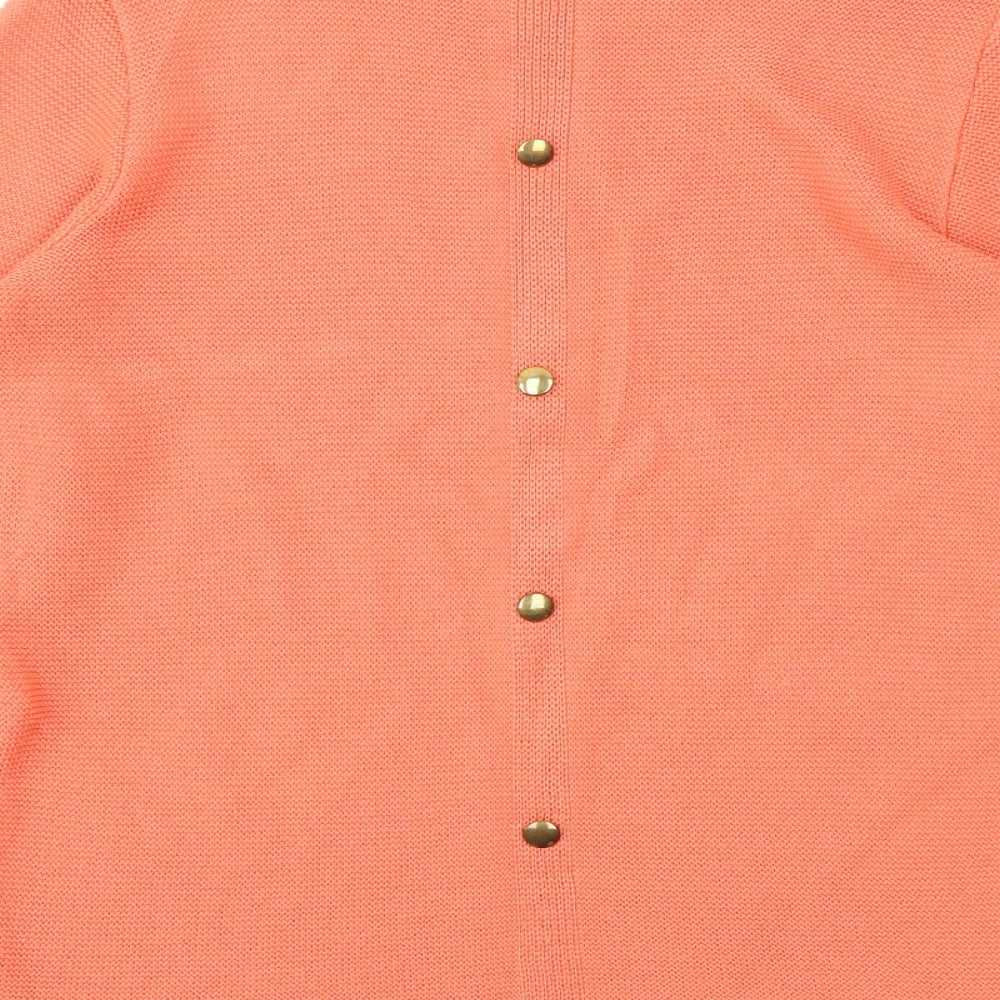 Afibel Womens Orange Pullover Jumper Size 10