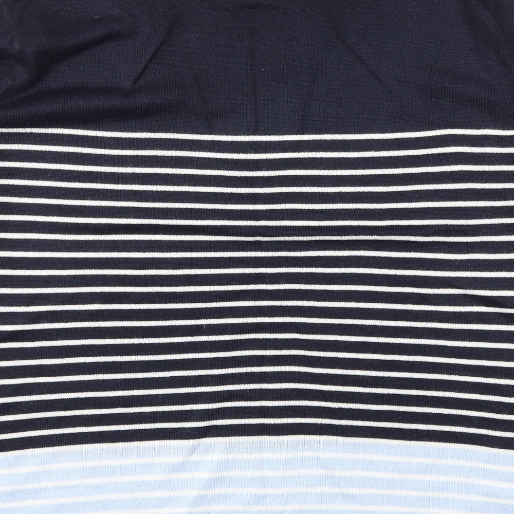 Bonmarché Womens Blue Striped Pullover Jumper Size 12