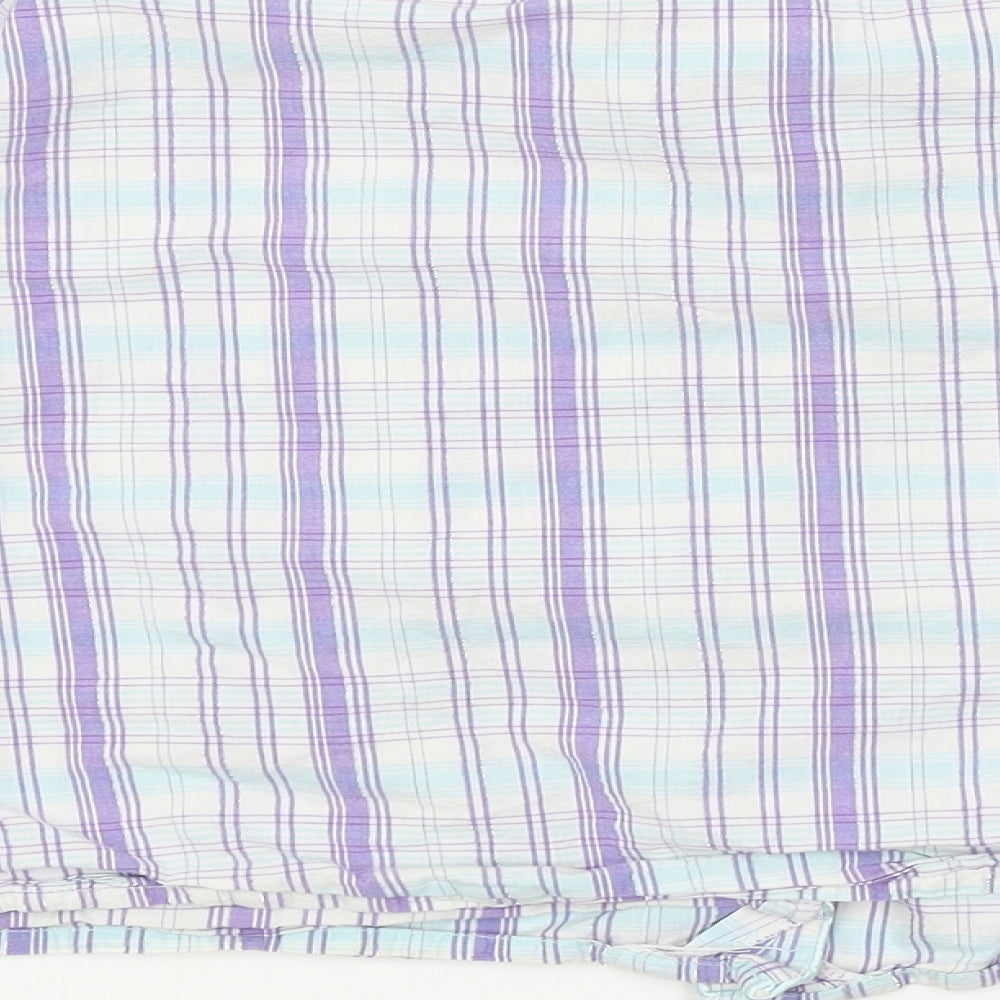 Secret Possessions Womens Purple Plaid Top Pyjama Top Size 12