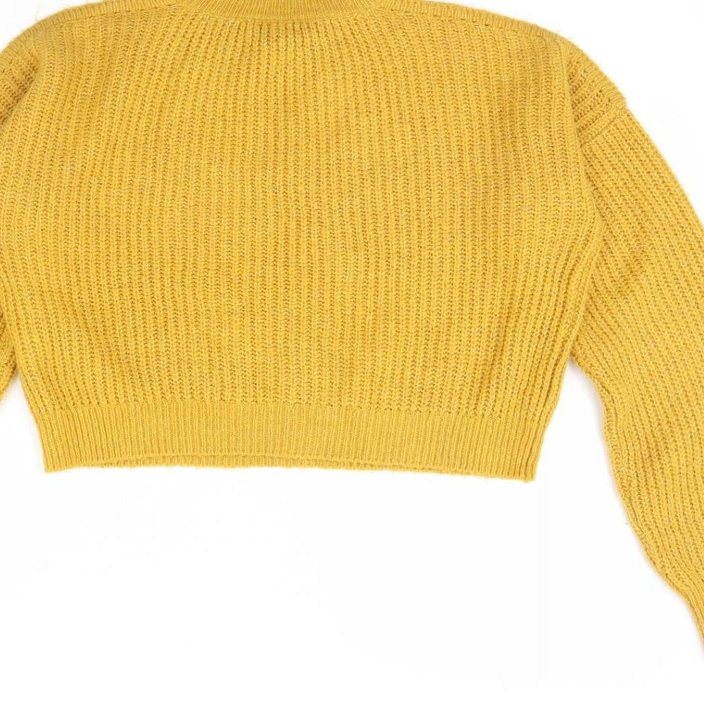 New Look Girls Yellow Pullover Jumper Size 14 Years