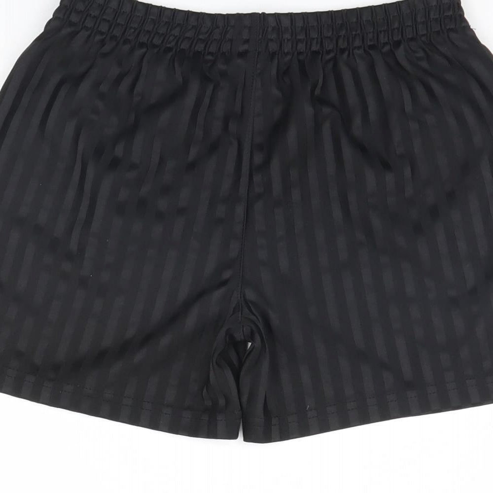 George Boys Black Striped Sweat Shorts Size 8 Years
