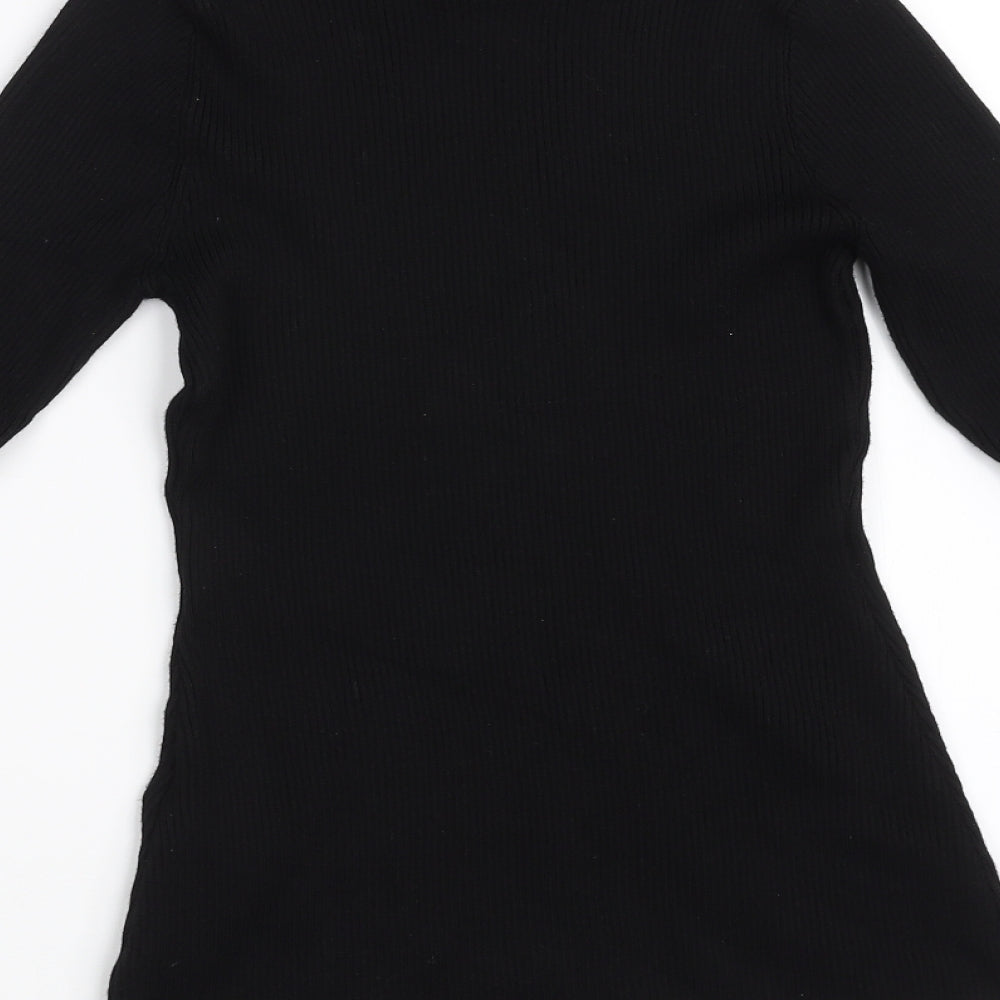 New Look Womens Black Pullover Hoodie Size 12