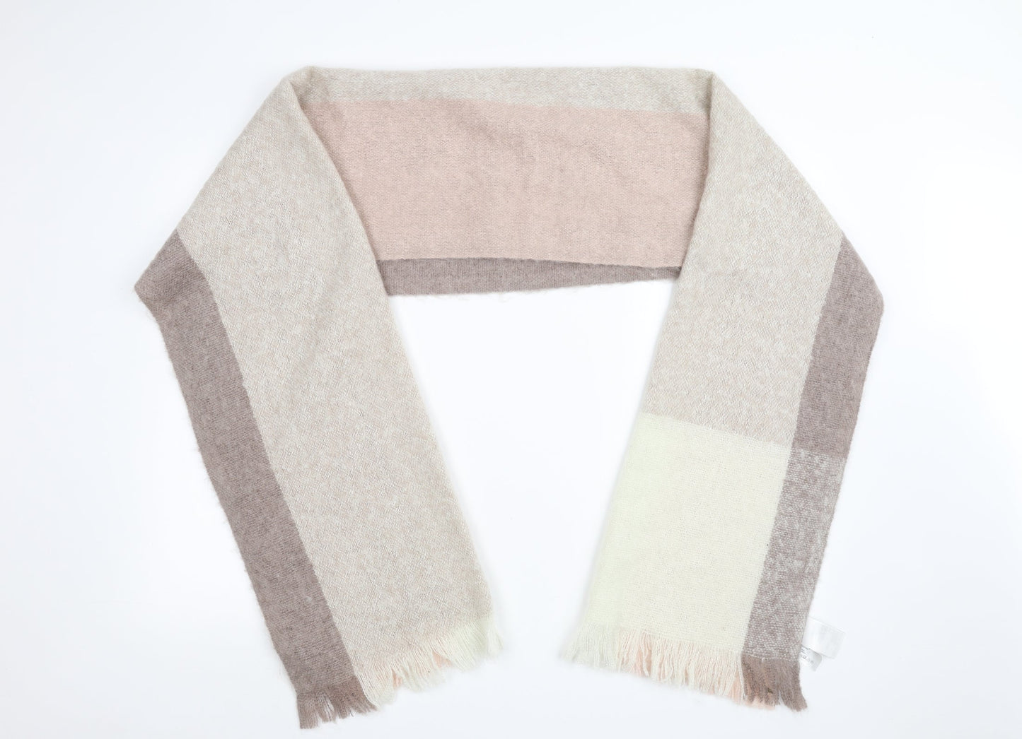 H&M Womens Brown Striped Knit Scarf