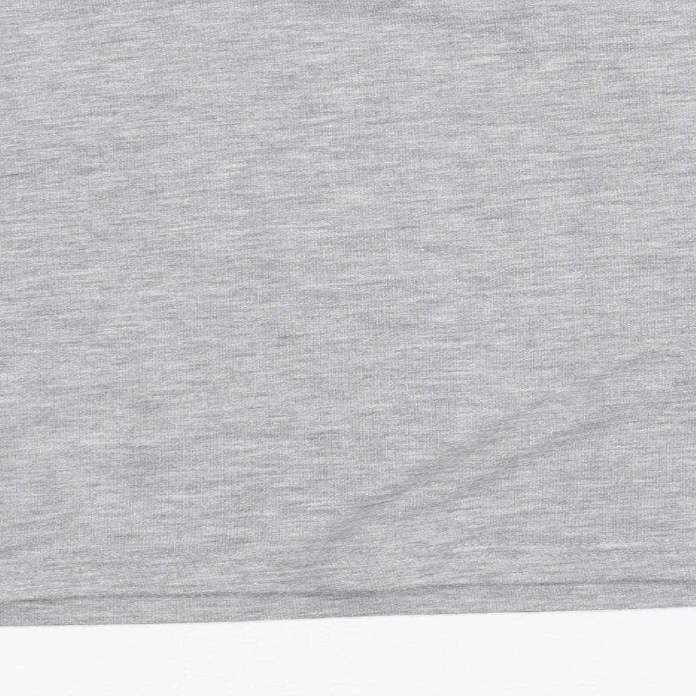 Boohoo Womens Grey Pullover Sweatshirt Size 12 - cropped jumper