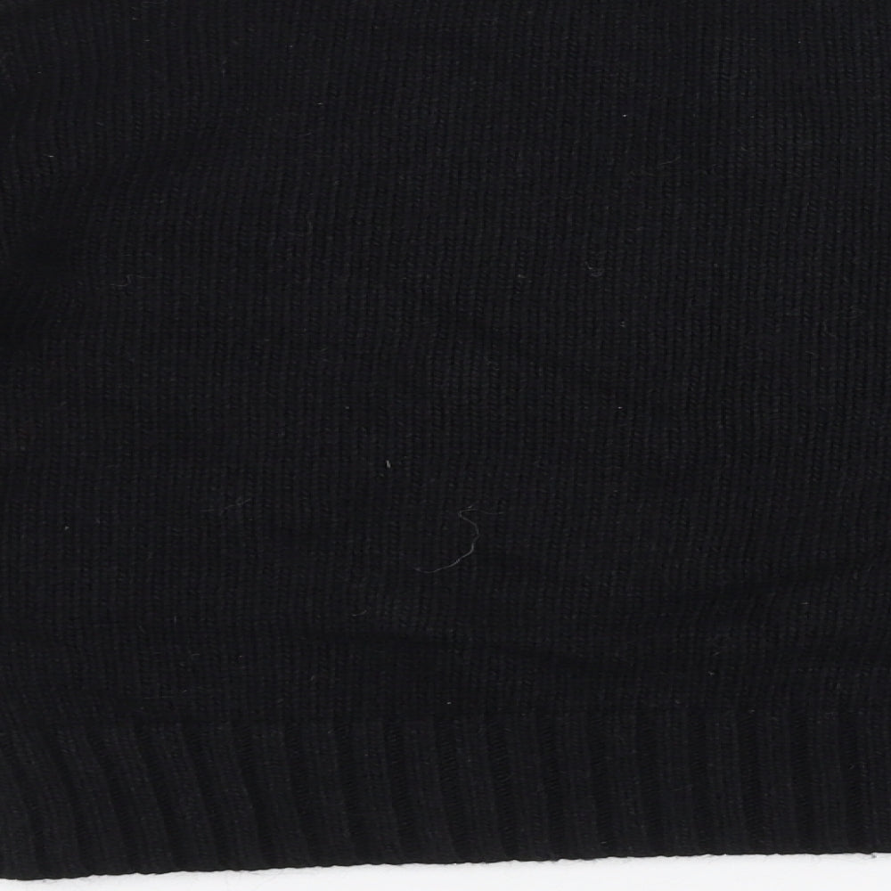 New Look Womens Black Knit Pullover Sweatshirt Size 10