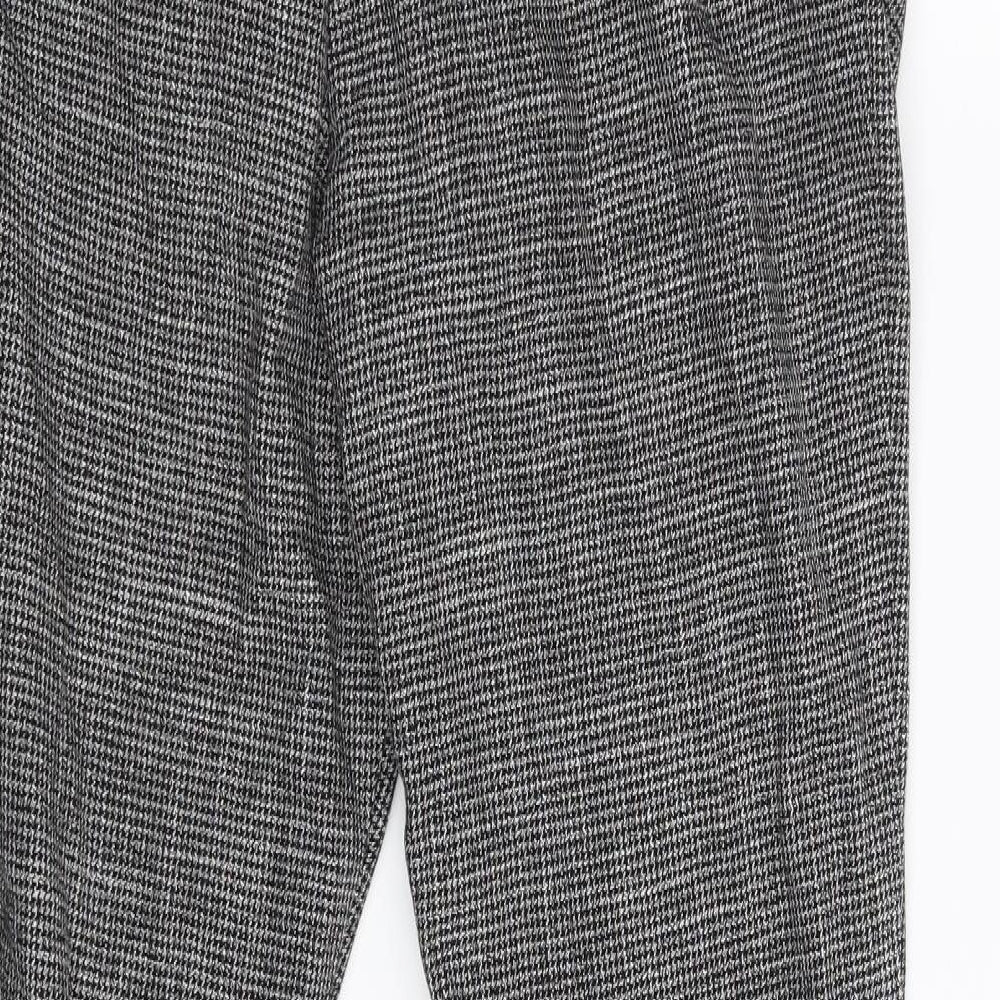 VERO MODA Womens Black Check Trousers Size XS L28 in