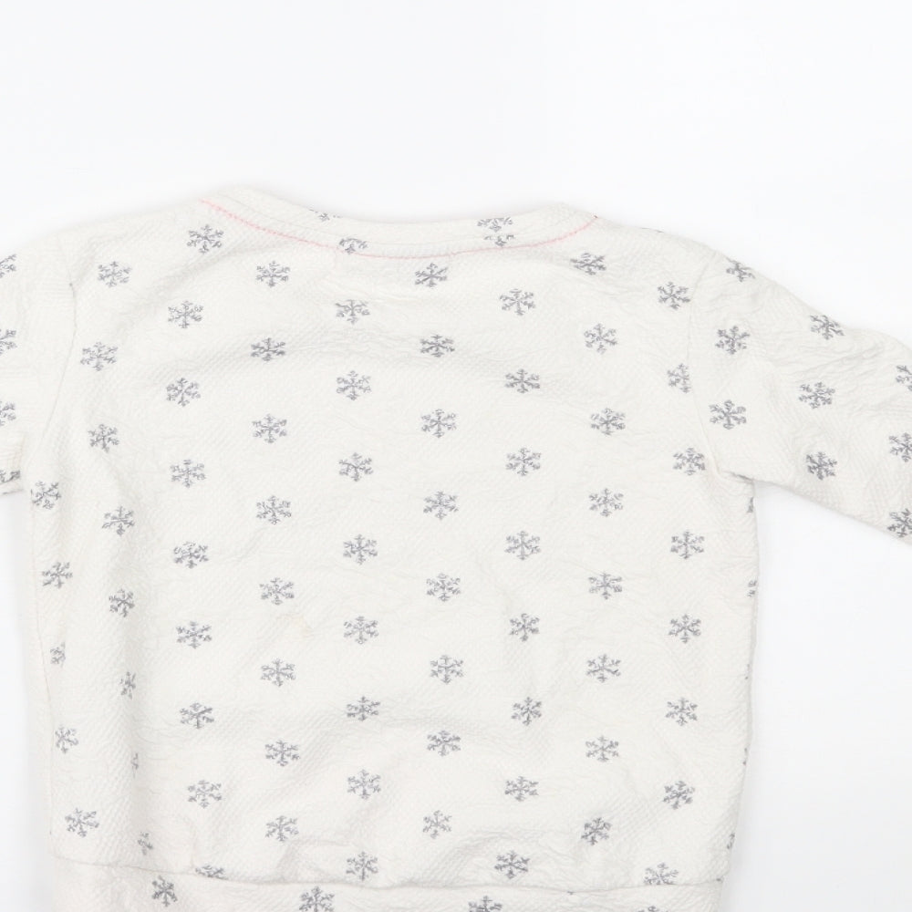 Matalan Girls White Pullover Jumper Size 3 Years