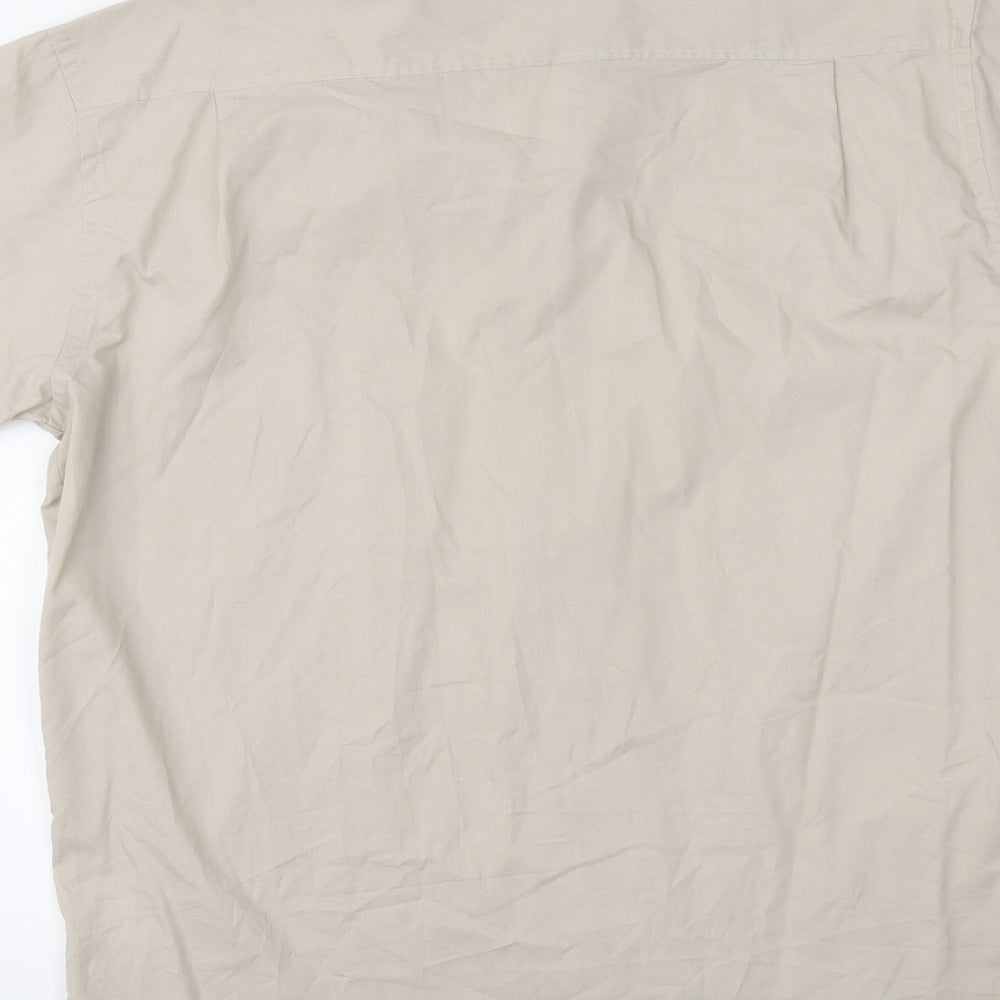 Burton Mens Beige Button-Up Size 16