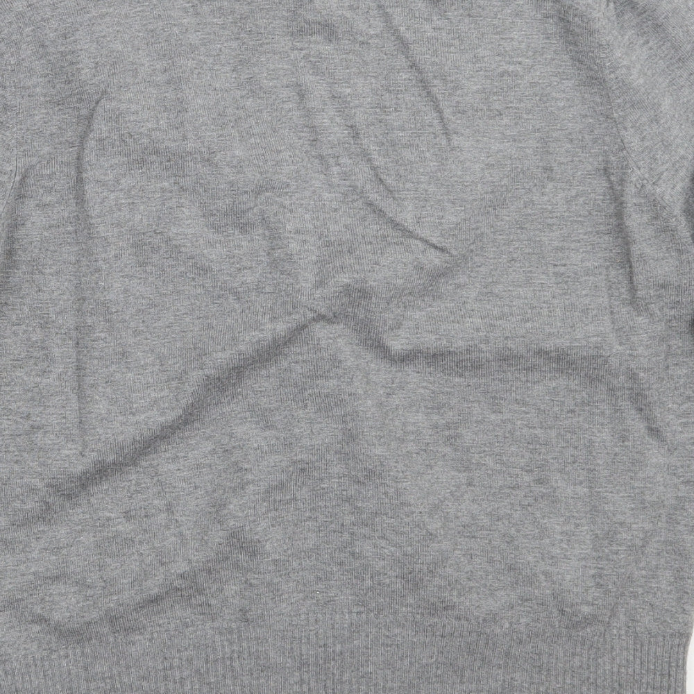 //text.. Womens Grey Cardigan Jumper Size L
