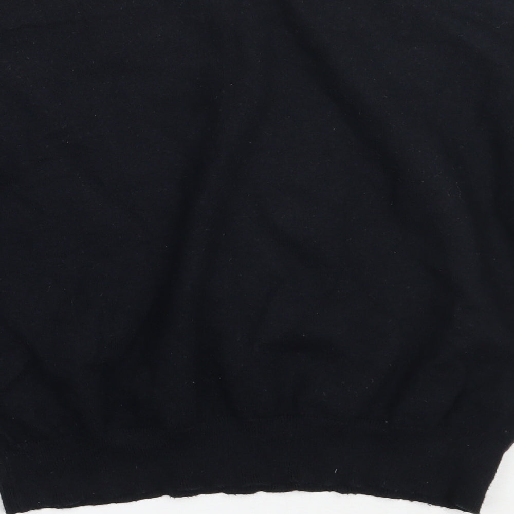 E hyphen world gallery Womens Black Floral Pullover Jumper One Size