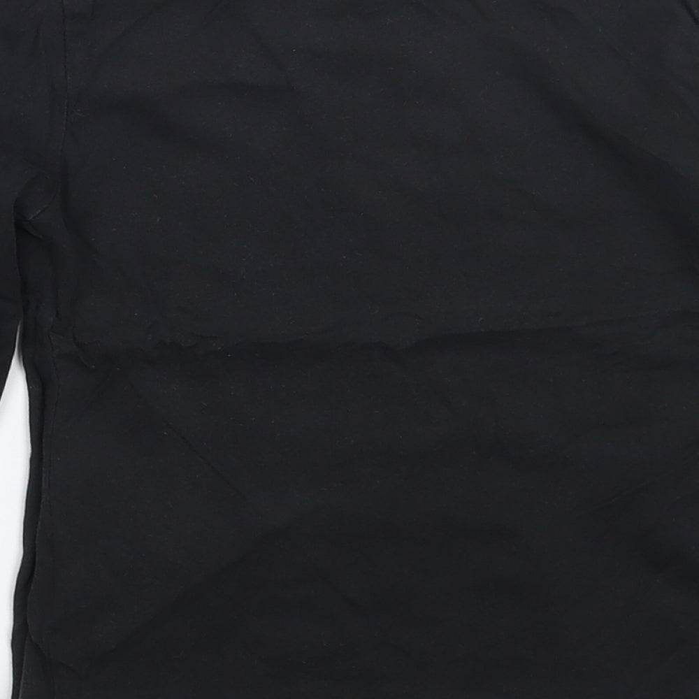 H&M Girls Black Basic T-Shirt Size 4 Years