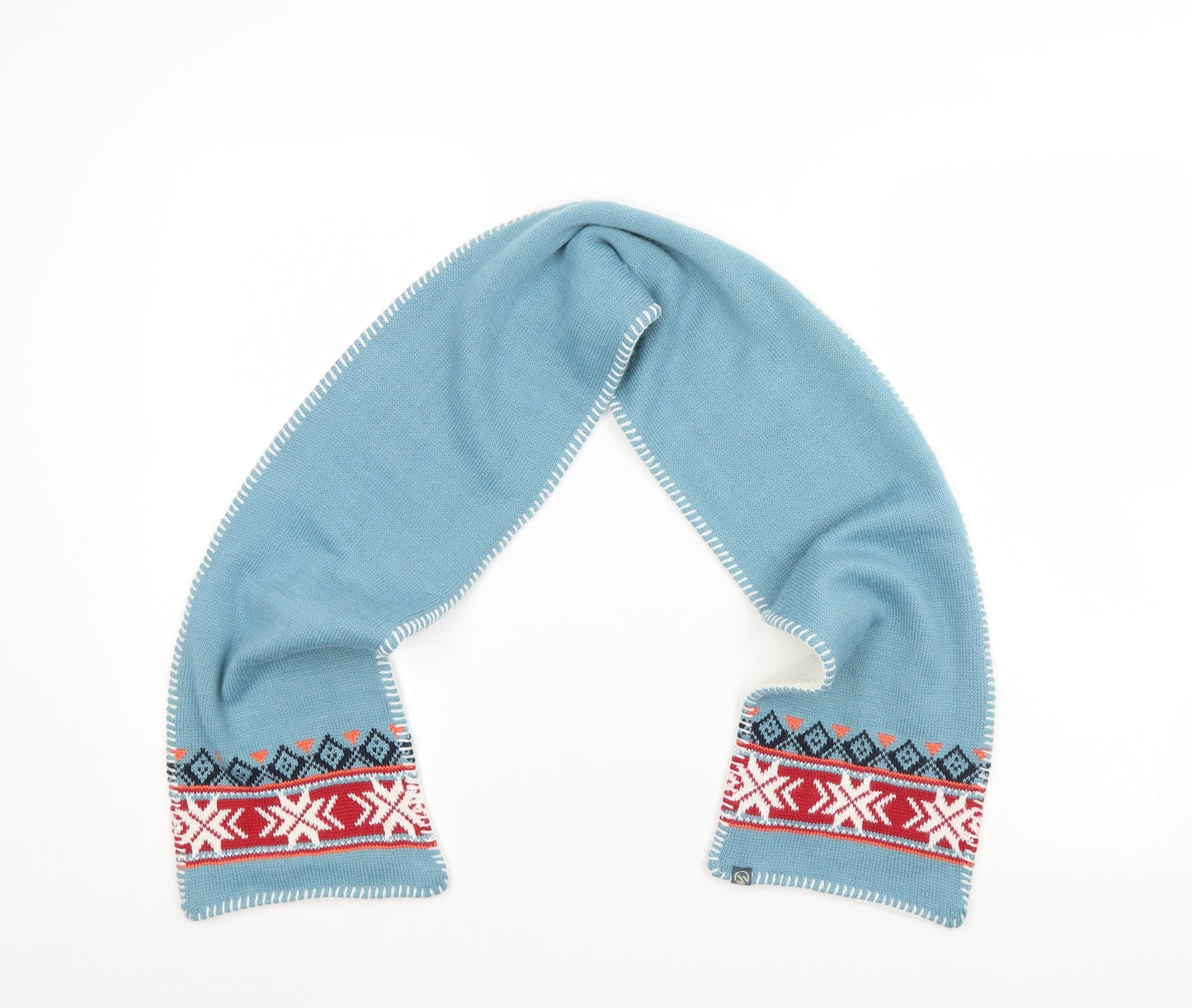 Hawkshead Unisex Blue Fair Isle Scarf