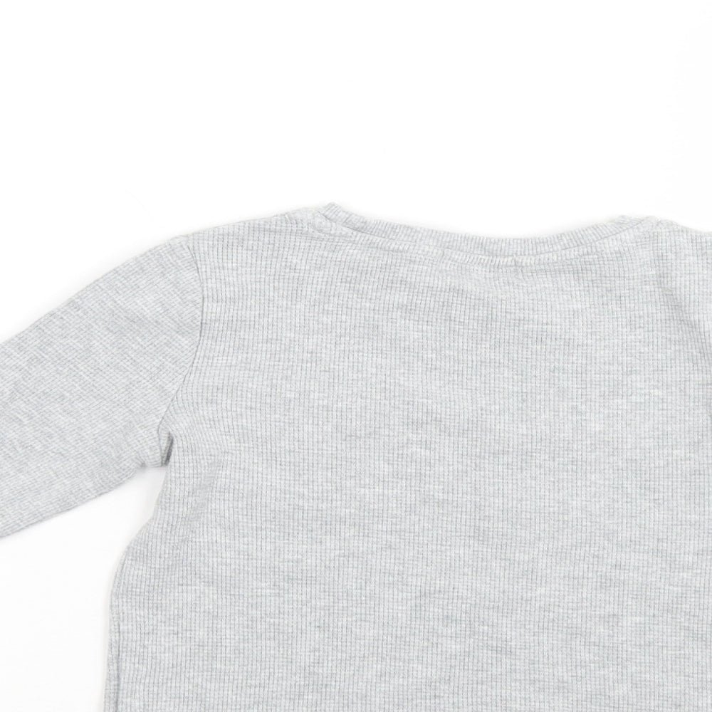 Loinge Boys Grey Henley Jumper Size 7-8 Years