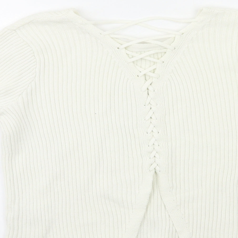 Matalan Girls White Pullover Jumper Size 12 Years