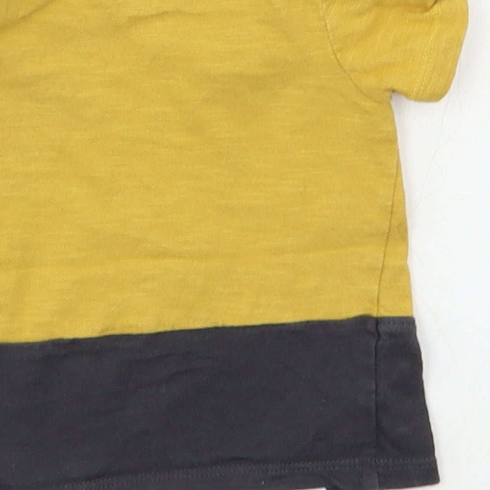 F&F Baby Yellow Basic T-Shirt Size 0-3 Months - Monster