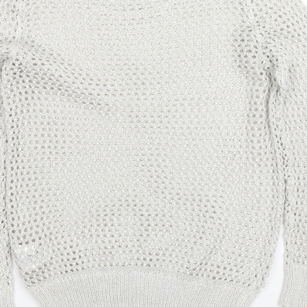 H&M Girls Silver Pullover Jumper Size 11-12 Years