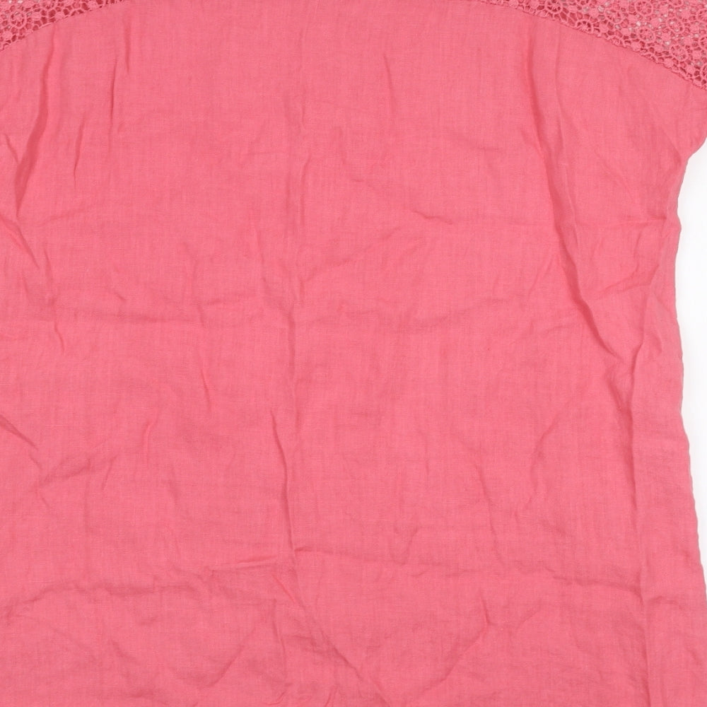 Bella moda Womens Pink Basic T-Shirt Size L