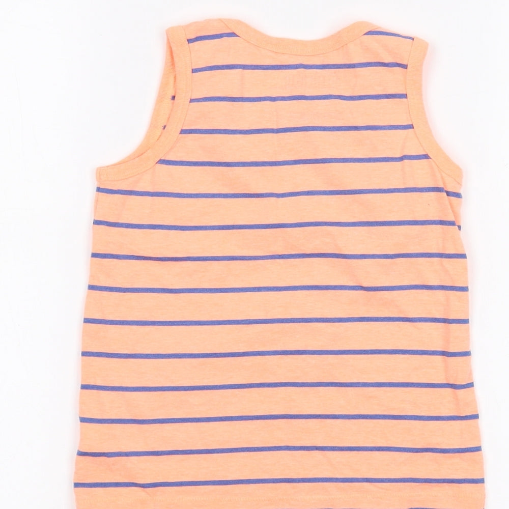 NEXT Boys Orange Striped Basic Tank Size 5 Years