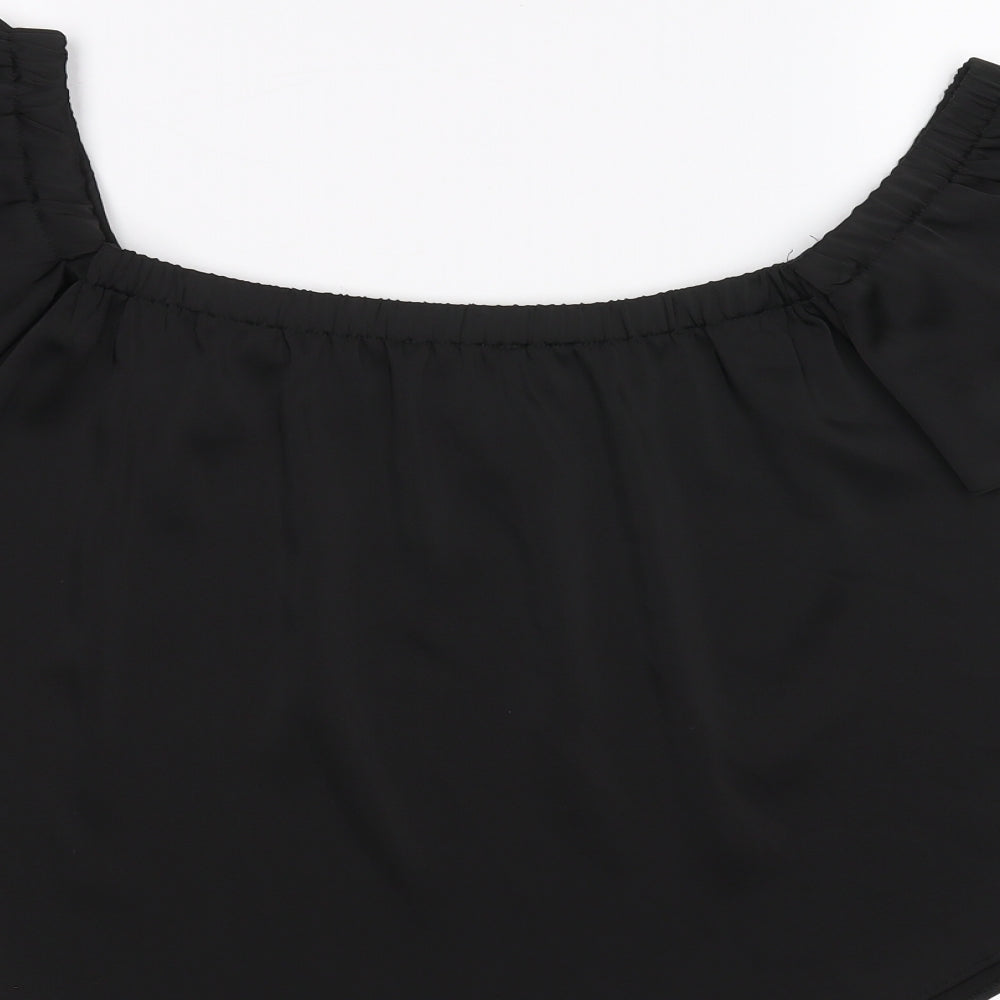 New Look Womens Black Basic T-Shirt Size 6