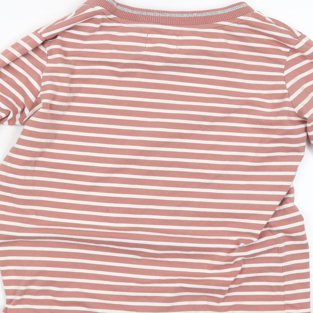 Next Womens Pink Striped Pullover Jumper Size S - Tea and Fuzzy Socks