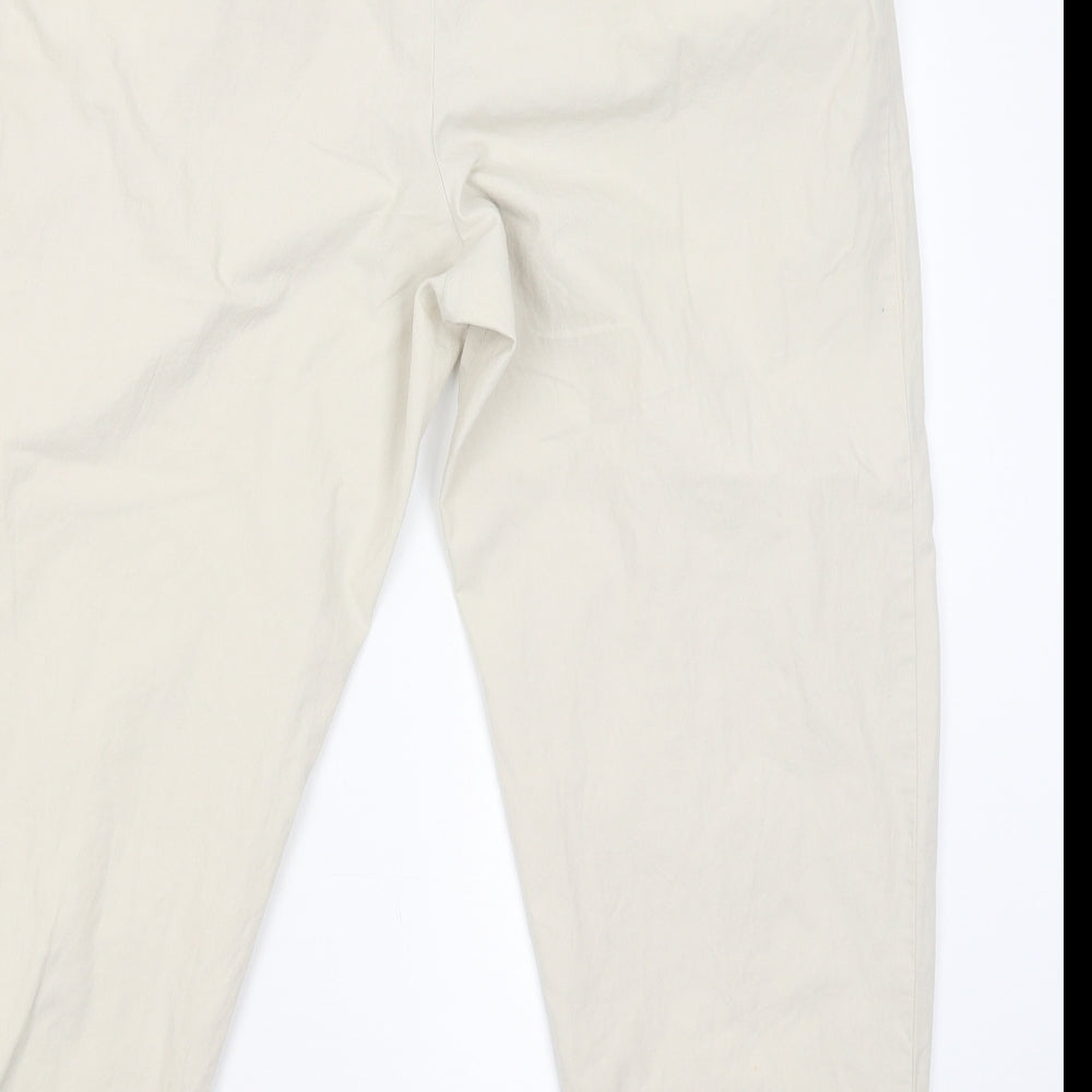 Marks & Spencer Womens Beige Capri Trousers Size 18 L25 in