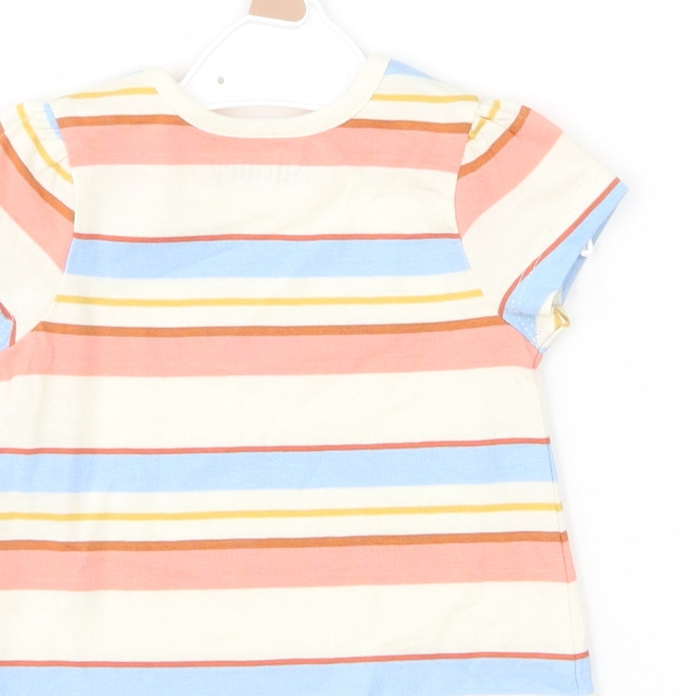 Nutmeg Baby Multicoloured Striped Basic T-Shirt Size 0-3 Months