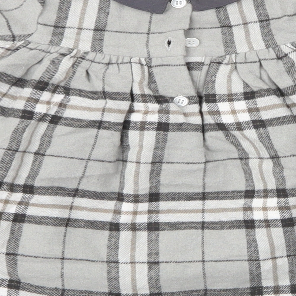 Preworn Girls Grey Check A-Line