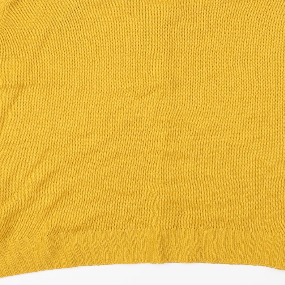 Divided Womens Yellow Knit Pullover Jumper Size L