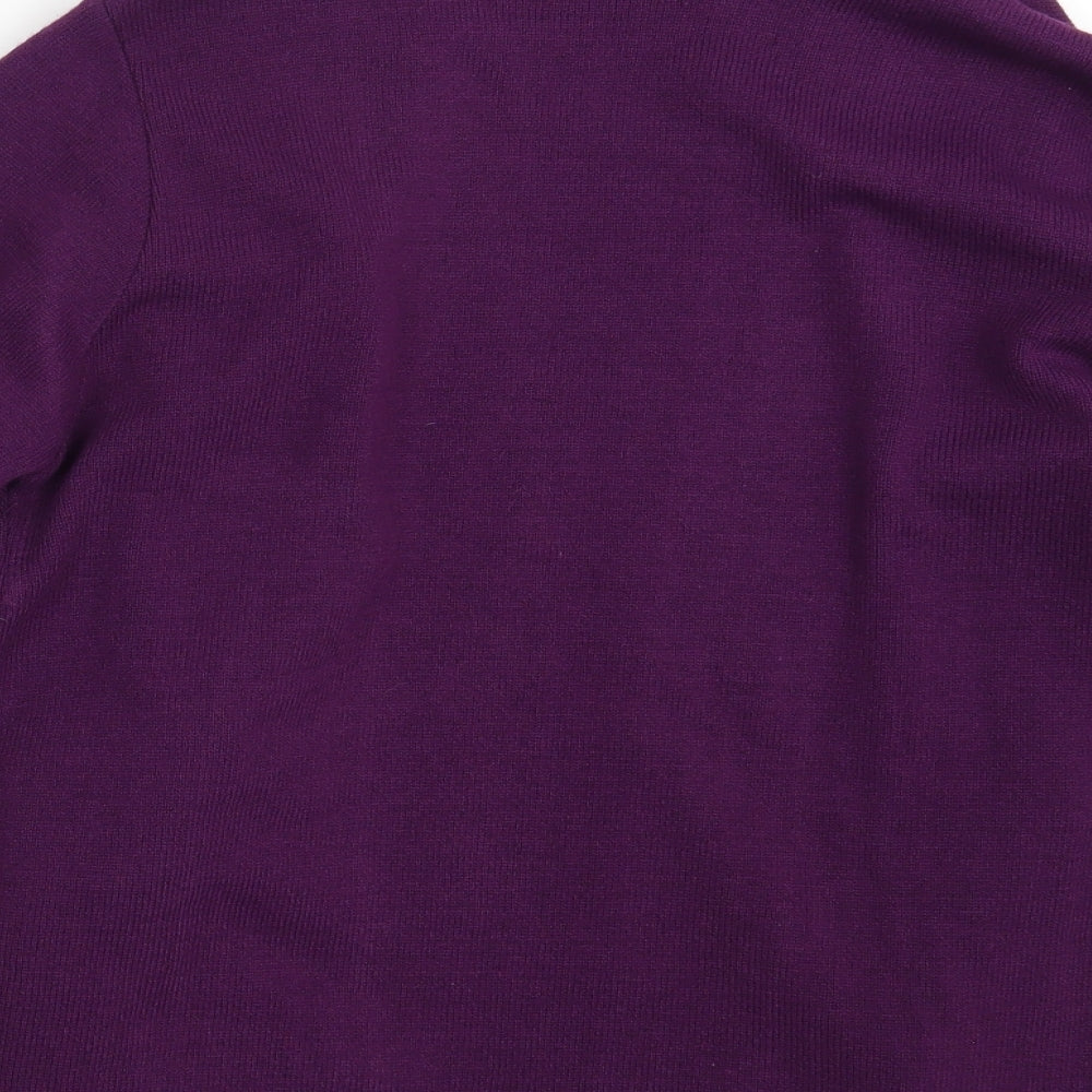 ME Womens Purple Cardigan Jumper Size M