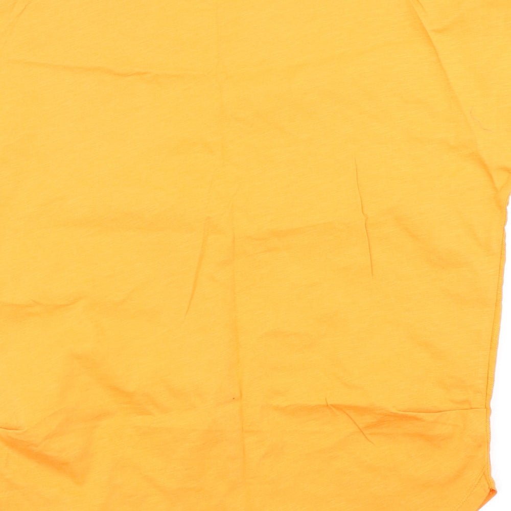NEXT Womens Orange Striped Basic T-Shirt Size 10