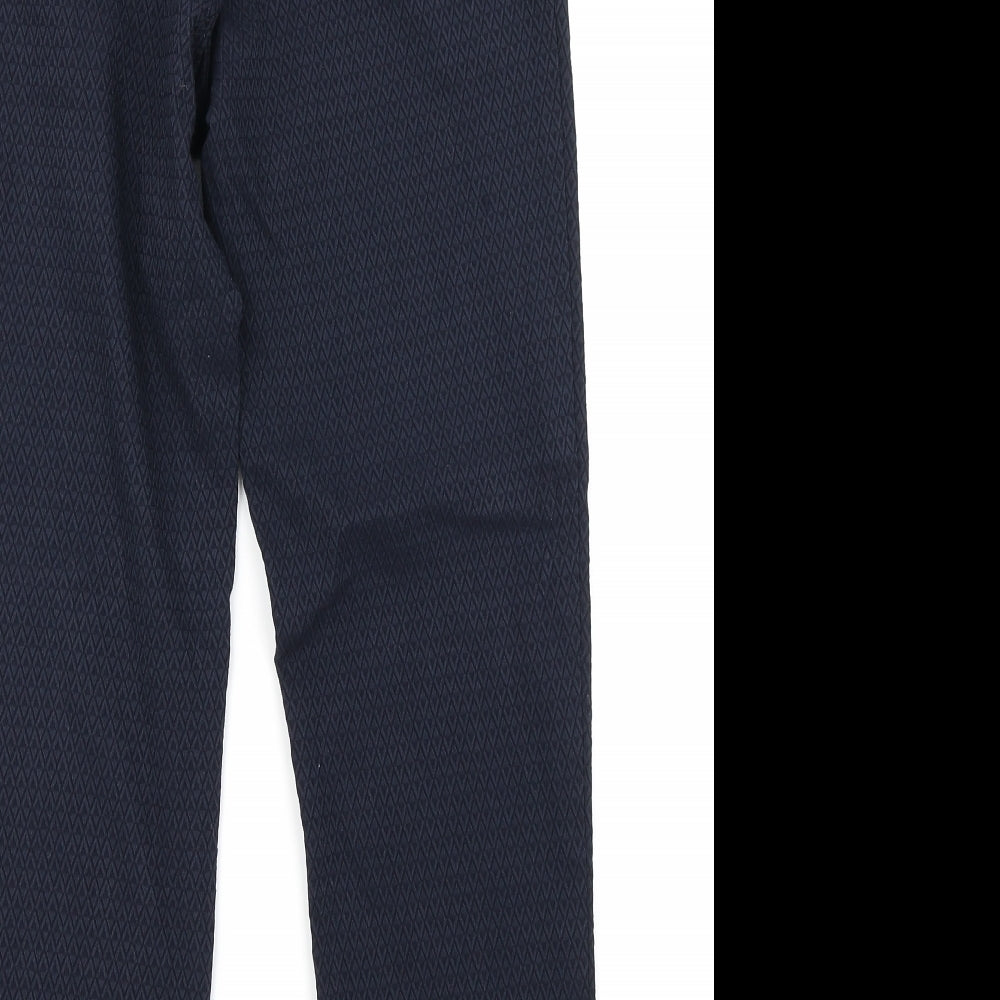 Preworn Womens Blue Argyle/Diamond Trousers Size 10 L24 in