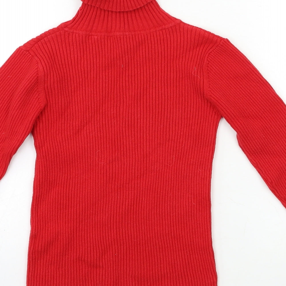 NEXT Girls Red Knit Pullover Jumper Size 12 Years