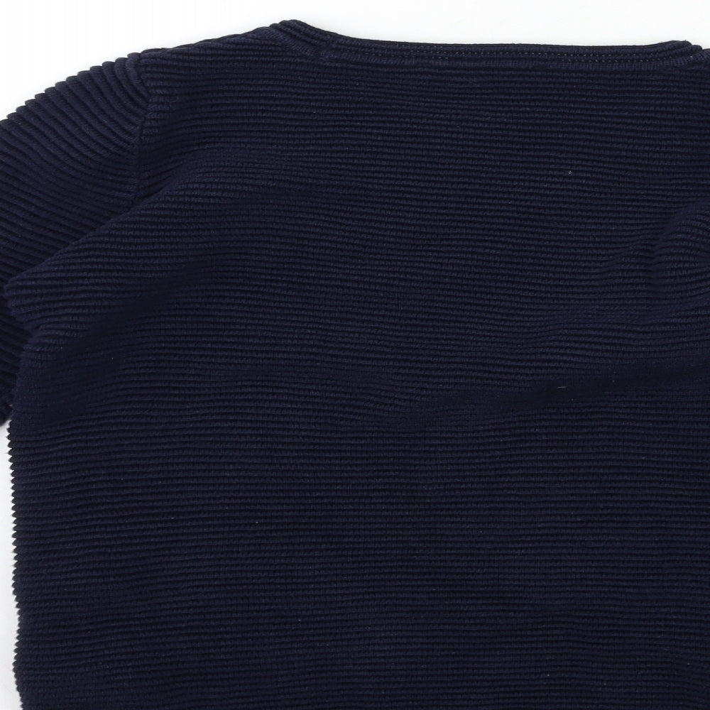George Boys Blue Knit Pullover Jumper Size 8 Years