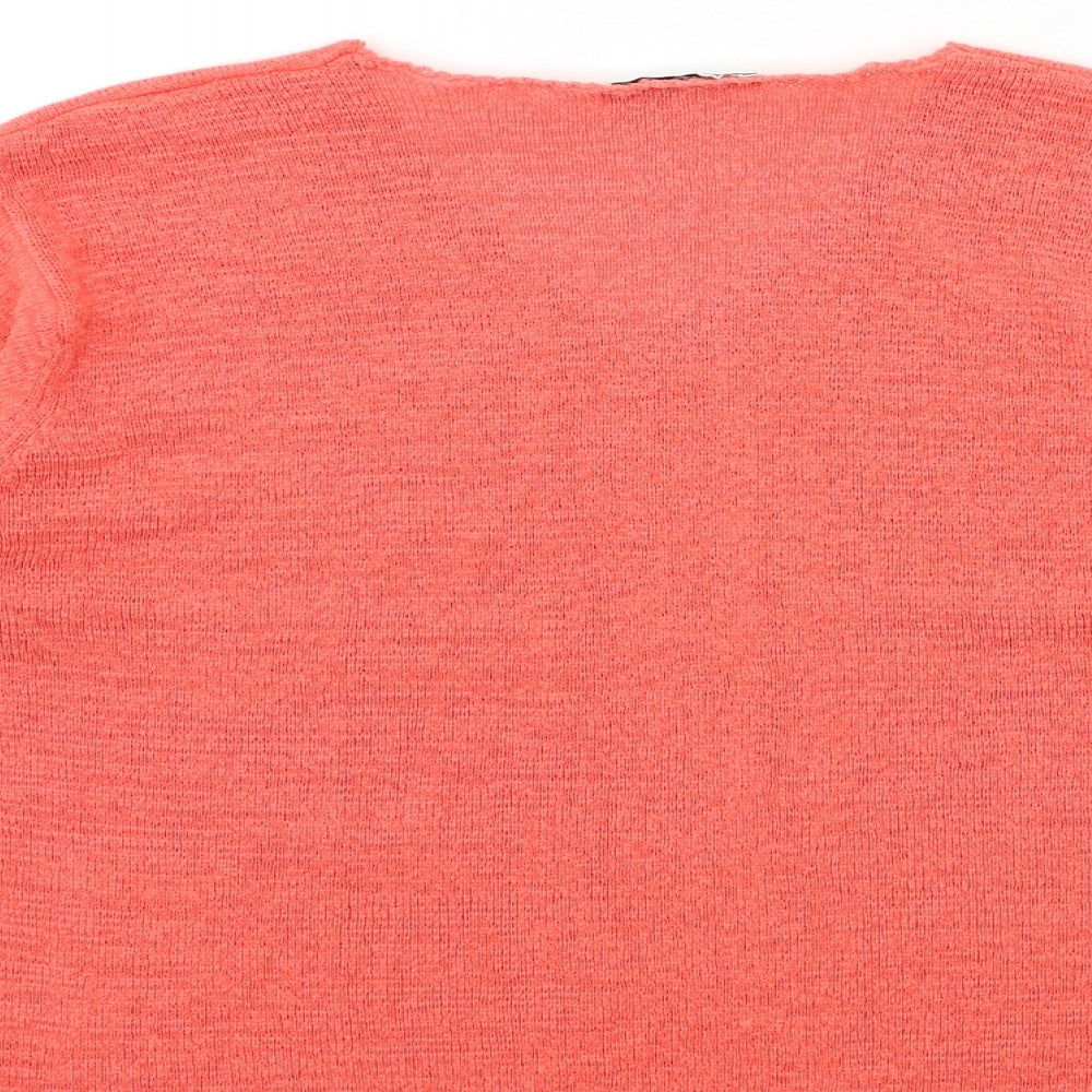 Berkertex Womens Orange Knit Pullover Jumper Size 18