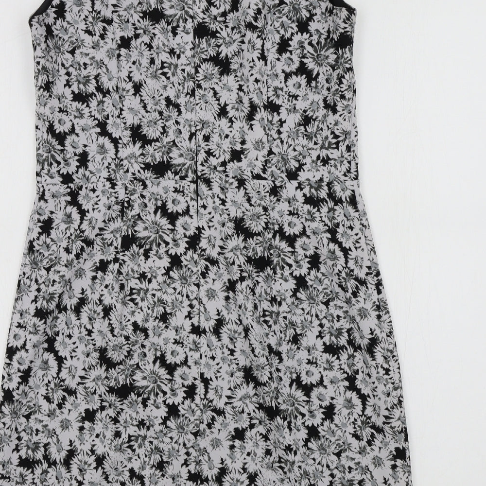 wearhouse Womens Black Gingham A-Line Size 12